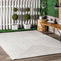 nuLOOM 6 Square Solid Hand Braided Indoor/Outdoor Area Rug, Pet-Friendly, High Traffic, Weather Resistant, for Patio, Balcony, 