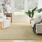 Nourison Essentials Indoor/Outdoor Green Gold 7' X 10' Area Rug, Easy Cleaning, Non Shedding, Bed Room, Living Room, Dining Room, Backyard, Deck, Patio (7X10)