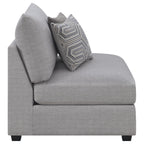Scott Living Coaster 551511 Cambria Upholstered Armless Chair Grey