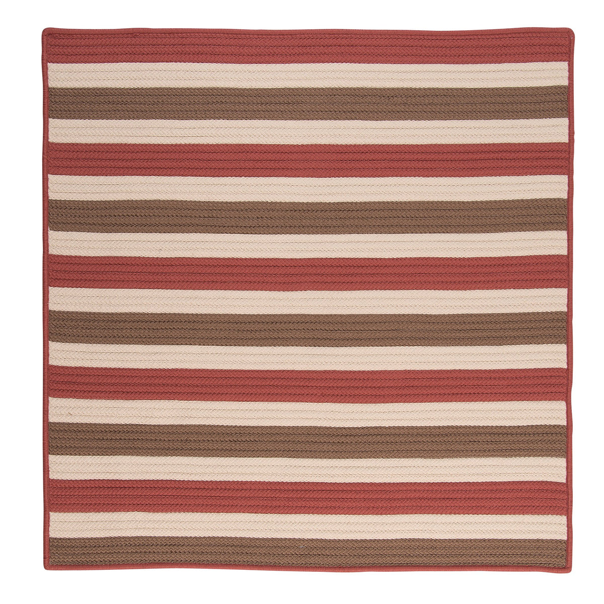 Stripe It Square Rug, 8-Feet, Terracotta