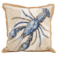 Saro Lifestyle Neptunian Collection Cotton Down Filled Throw Pillow, 20', Lobster