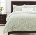 Chanasya Premium Damask Sage Duvet Cover Set - Duvet Cover (90    X 90   ) & 2 Pillow Shams (20    X 26   ) - 3-Piece Set, Queen
