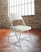 Commercialine® Vinyl Padded Steel Folding Chair, Grey (Pack of 4)