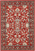 Unique Loom Sialk Hill Collection Area Rug - Washington (4 1 x 6 1 Rectangle Red/Black)