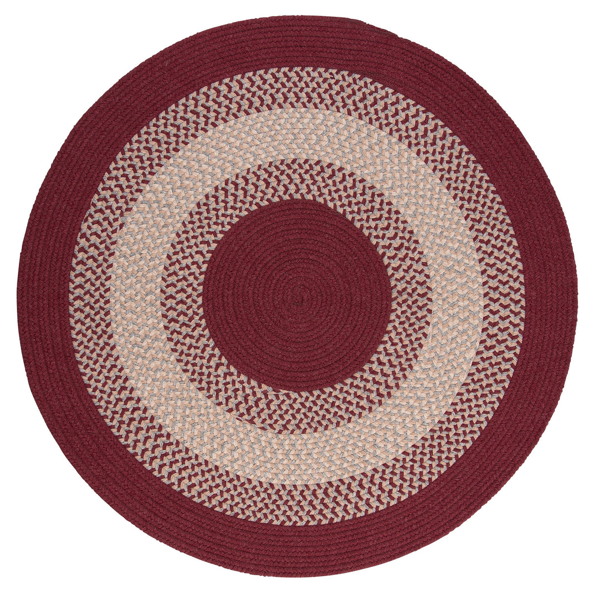 North Ridge Round Rug, 4-Feet, Berry