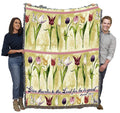 Pure Country Weavers Tulips Blanket By Nina Herold - Scriptures - Psalm 118:1 - Religious Garden Floral Gift Tapestry Throw Wove