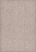 Unique Loom Collection Casual Transitional Solid Heathered Indoor/Outdoor Flatweave Area Rug (6' 1' X 9' Rectangle, Beige/Ivory