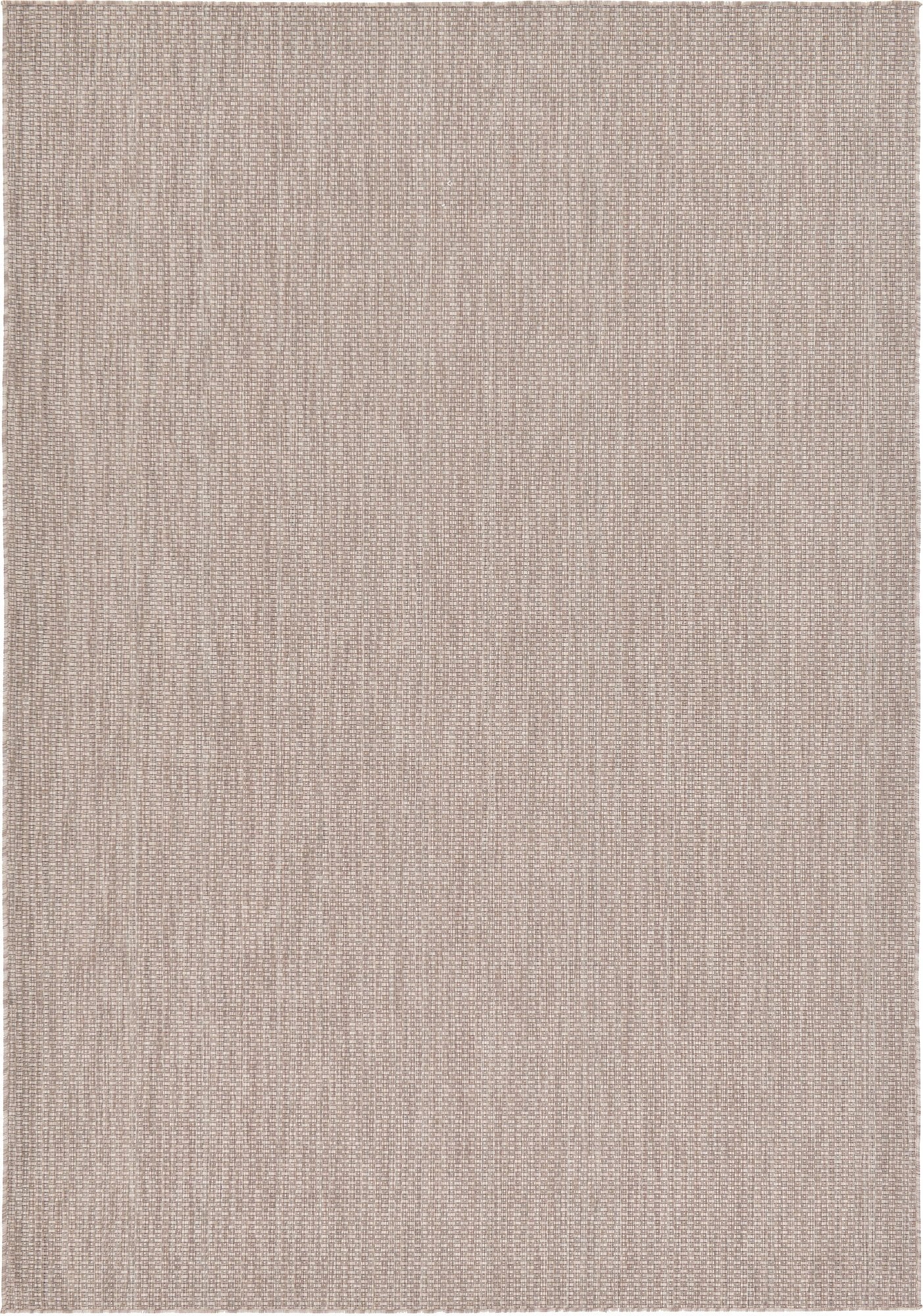 Unique Loom Collection Casual Transitional Solid Heathered Indoor/Outdoor Flatweave Area Rug (6' 1' X 9' Rectangle, Beige/Ivory