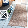Safavieh Courtyard Collection 2'3' X 8' Brown / Ivory Cy8680 Indoor-Outdoor Waterproof Easy-Cleaning Patio Backyard Mudroom Run