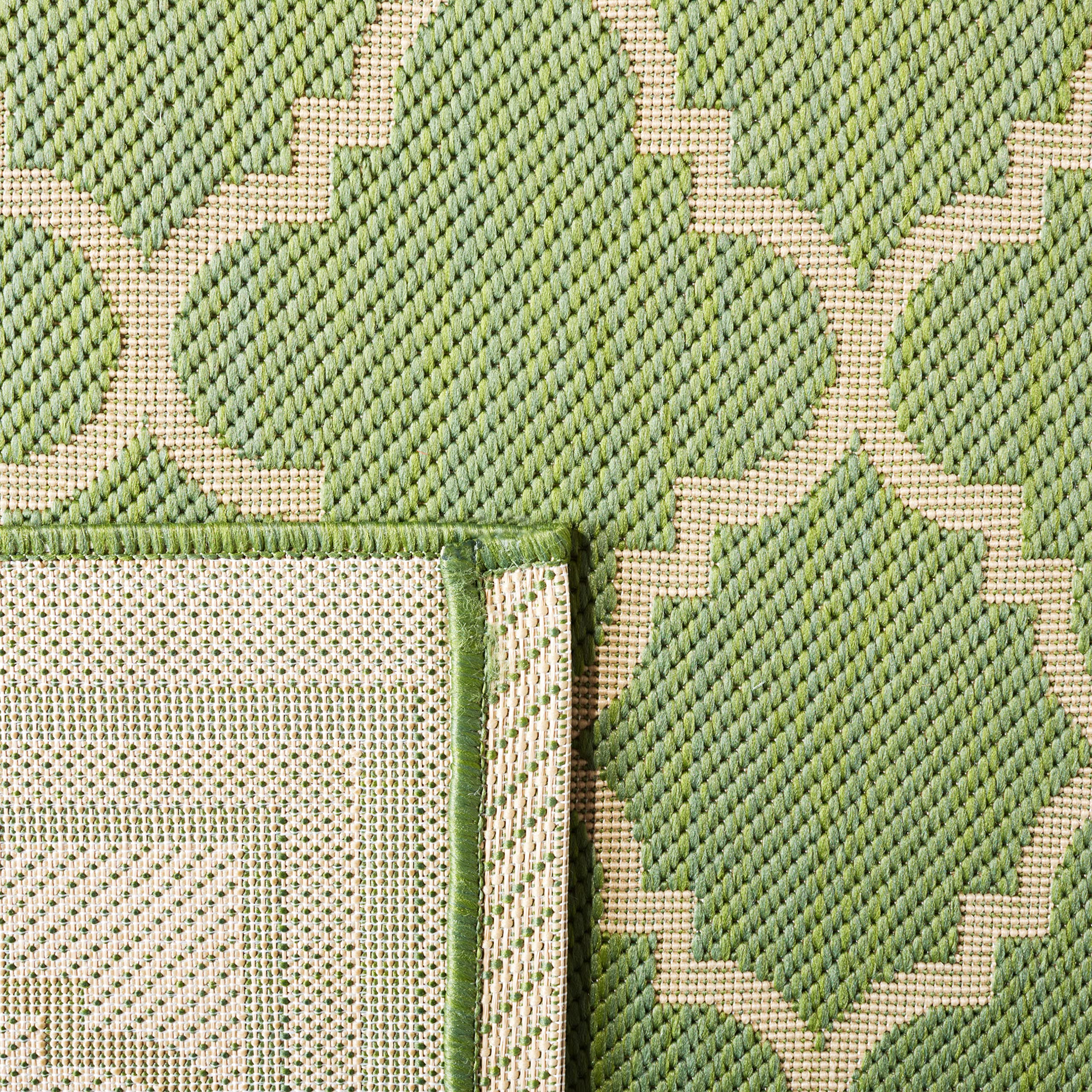 Safavieh Courtyard Collection 8' X 10' Green/Beige Cy6918 Trellis Indoor-Outdoor Waterproof Easy-Cleaning Patio Backyard Mudroom Area-Rug