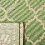 Safavieh Courtyard Collection 8' X 10' Green/Beige Cy6918 Trellis Indoor-Outdoor Waterproof Easy-Cleaning Patio Backyard Mudroom Area-Rug