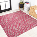 Jonathan Y Smb108Q-5Sq Ourika Moroccan Geometric Textured Weave Indoor Outdoor Area Rug, Bohemian Rustic Scandinavian Easy Clean