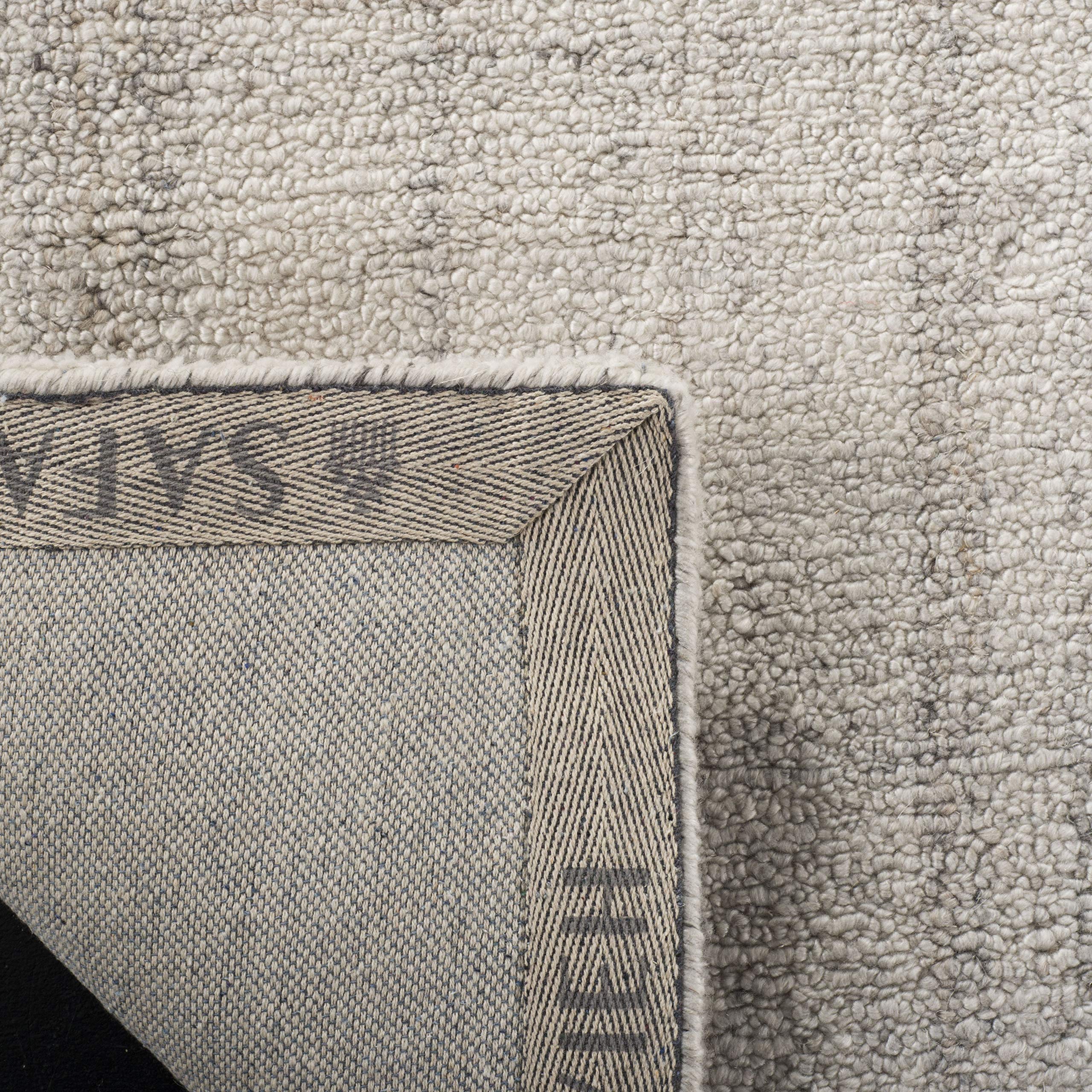 Safavieh Abstract Collection Runner Rug - 2'3'' X 8', Light Grey, Handmade Wool & Viscose, Ideal For High Traffic Areas In Livin