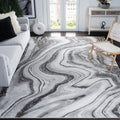 SAFAVIEH Craft Collection Area Rug - 106 x 14, Grey & Silver, Modern Abstract Design, Non-Shedding & Easy Care, Ideal for High