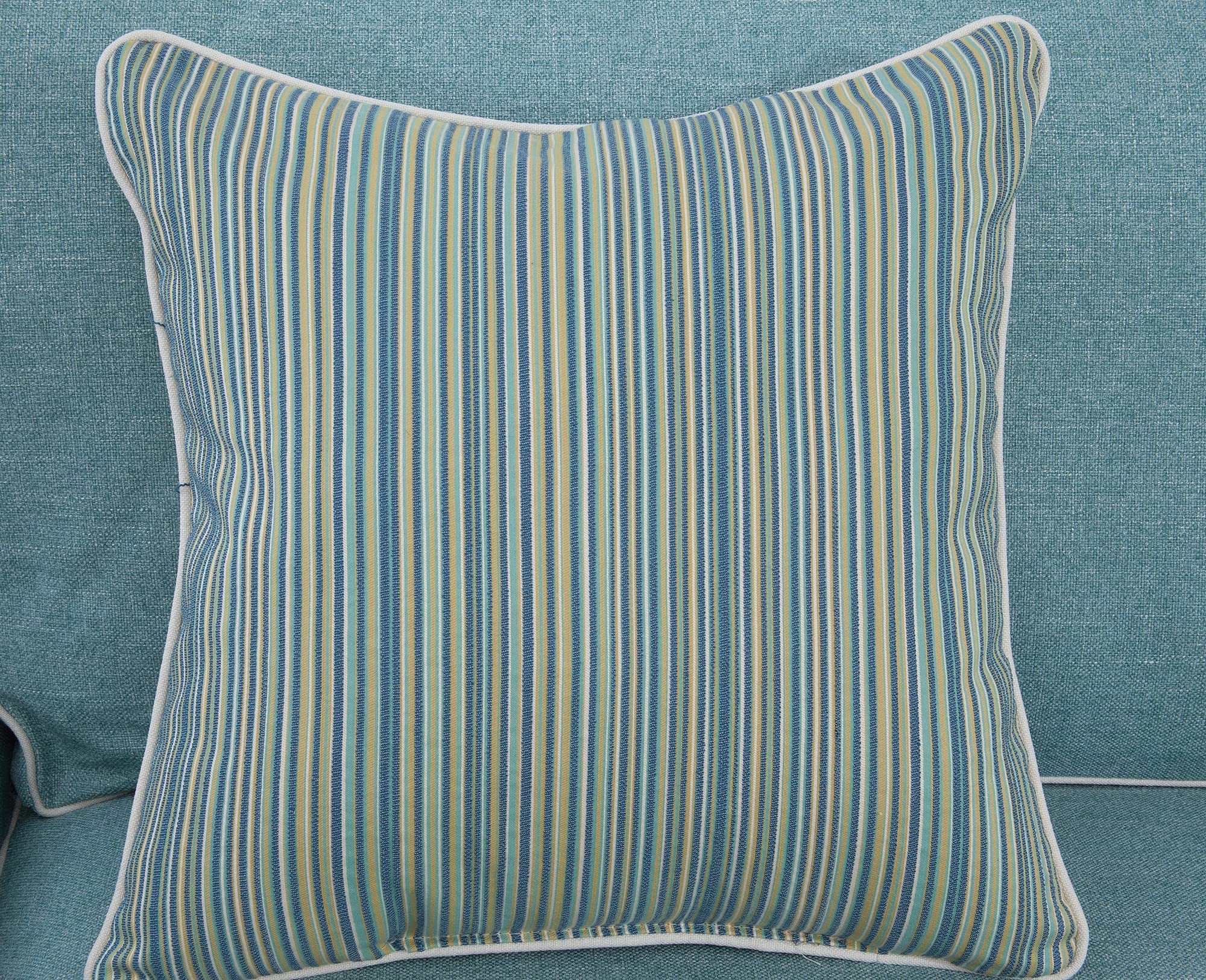 American Furniture Classics Coastal Aqua Series Loveseat With 4 Pillows