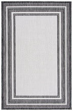 Safavieh Courtyard Collection 4' X 5'7' Ivory / Black Cy8475 Indoor/ Outdoor Waterproof Easy Cleaning Patio Backyard Mudroom Ac