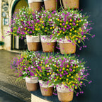 Tstweto 20 Pcs Artificial Flowers For Outdoors, Artificial Plants Outdoor Fake Flowers Uv Resistant, Outdoor Fake Plants Plastic
