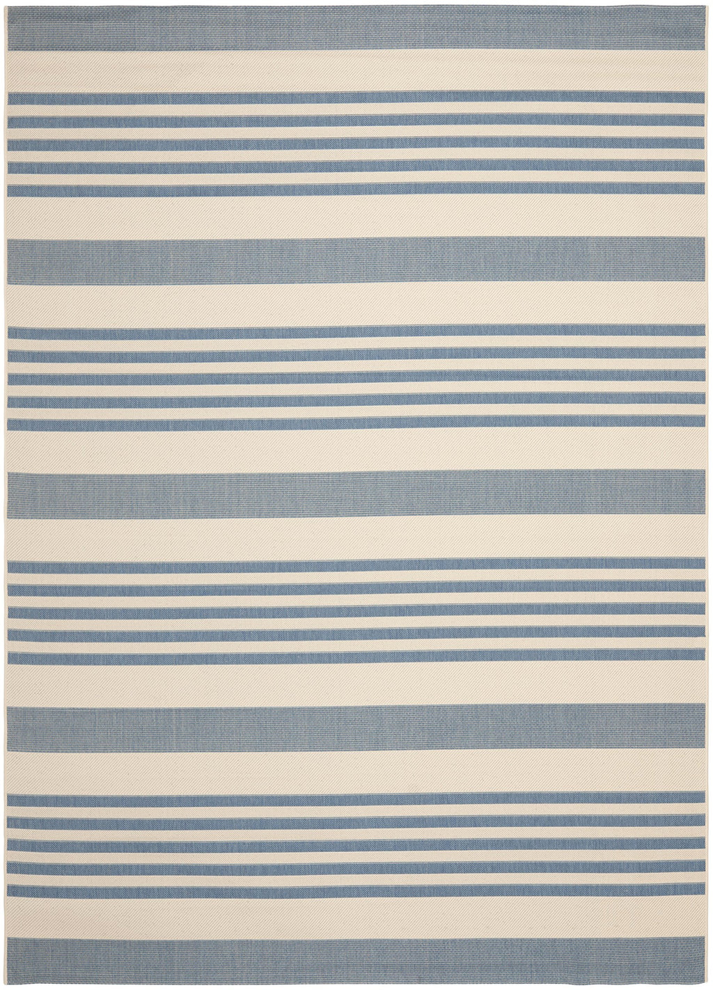SAFAVIEH Courtyard Collection Area Rug - 8' x 11', Beige & Blue, Non-Shedding & Easy Care, Indoor/Outdoor & Washable-Ideal for P