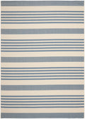 SAFAVIEH Courtyard Collection Area Rug - 8' x 11', Beige & Blue, Non-Shedding & Easy Care, Indoor/Outdoor & Washable-Ideal for P