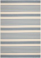 SAFAVIEH Courtyard Collection Area Rug - 8' x 11', Beige & Blue, Non-Shedding & Easy Care, Indoor/Outdoor & Washable-Ideal for P