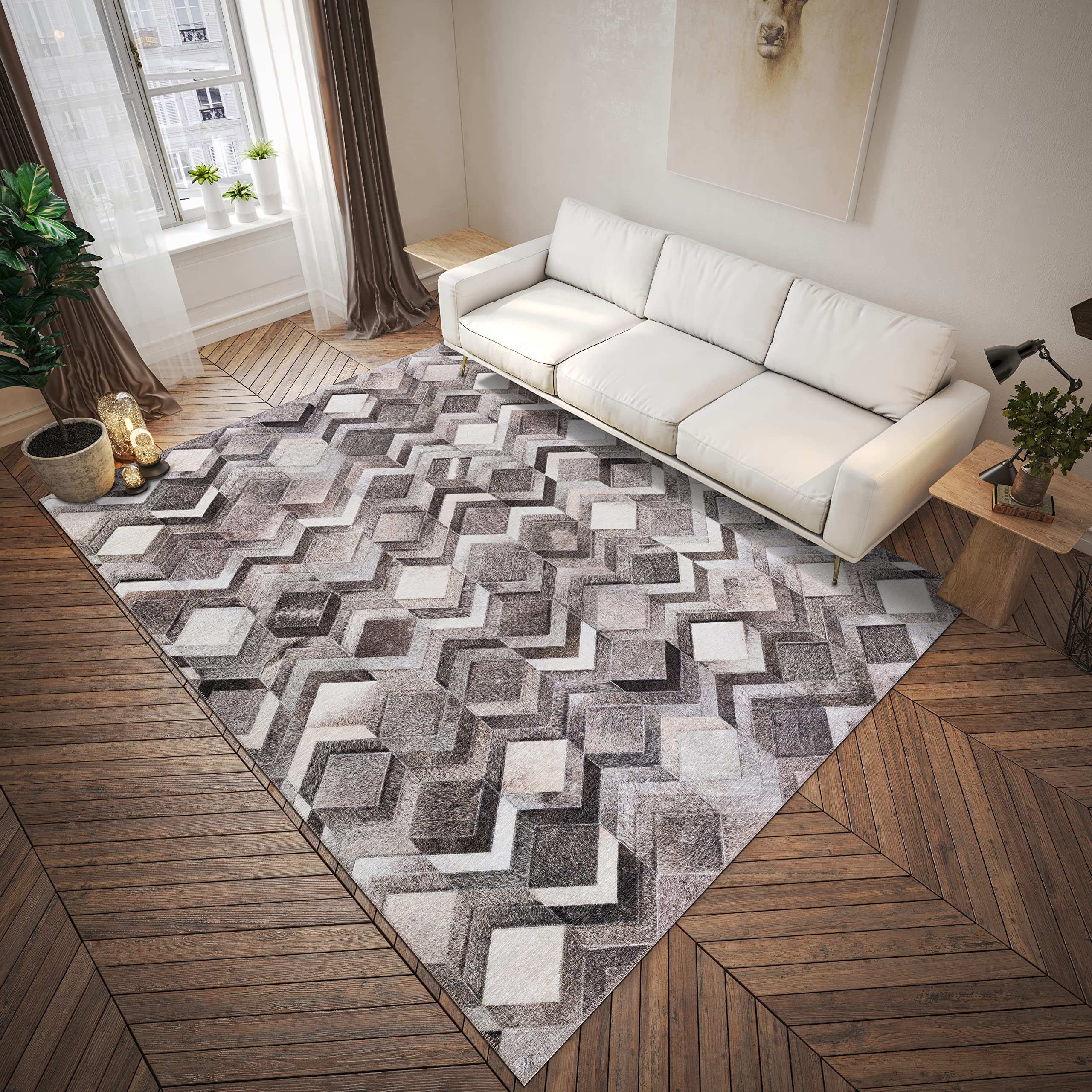 Addison Rugs Laredo Alr35 Gray 10' X 14' Indoor Outdoor Rug, Easy Clean, Machine Washable, Non Shedding, Bedroom, Entry, Living Room, Dining Room, Kitchen, Patio Rug