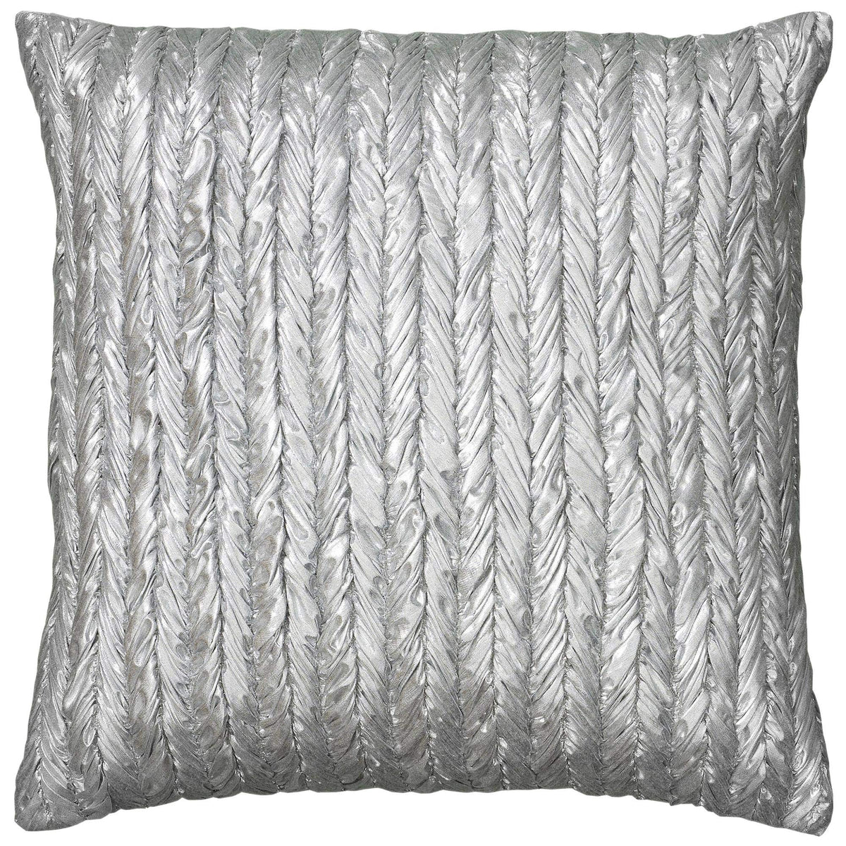 Rizzy Home T05915 Decorative Pillow, 18&quot;X18&quot;, Gray/Metallic/