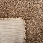 Safavieh Milan Shag Collection Area Rug - 8' Square, Dark Beige, Solid Design, Plush 1.8-Inch Thick, Non-Shedding, Ideal For Hig