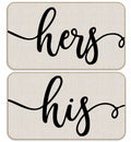 Nogrit His And Hers Bedroom Decor,Door Mat 17X30 Set Of 2,Kitchen Doormat,His And Hers Bathroom Decor Doormat,Wedding Couple Gif