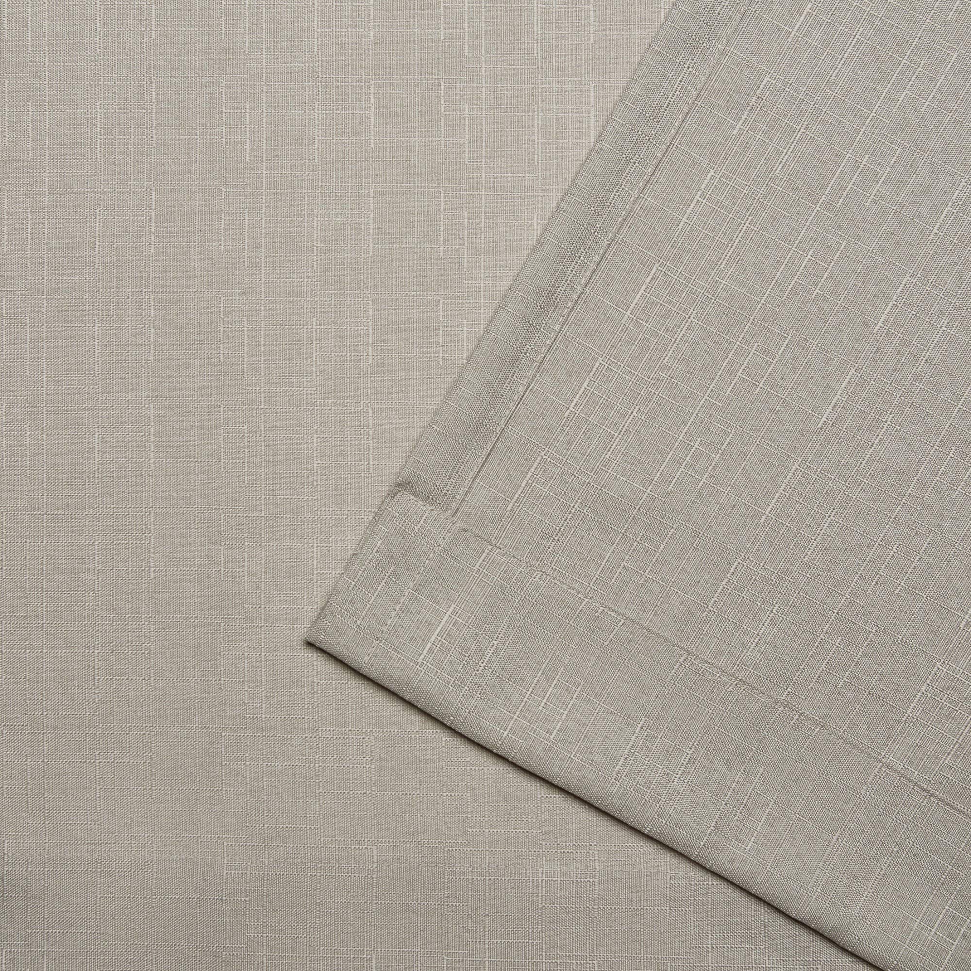 Exclusive Home Loha Linen Braided Tab Top Curtain Panel Pair, 54''X96'', Beige