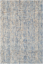 SAFAVIEH Abstract Collection Accent Rug - 2' x 3', Dark Blue & Rust, Handmade Wool, Ideal for High Traffic Areas in Entryway, Li
