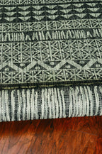 HomeRoots 5' X 8' Charcoal Aztec Pattern Rug