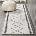 JONATHAN Y MOH203C-4 Zaina Moroccan Beni Souk Indoor Farmhouse Area-Rug Bohemian Minimalistic Geometric Easy-Cleaning Bedroom Ki