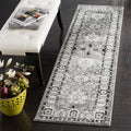 SAFAVIEH Vintage Hamadan Collection Runner Rug - 23 x 6, Grey & Black, Oriental Traditional Persian Design, Non-Shedding & Eas