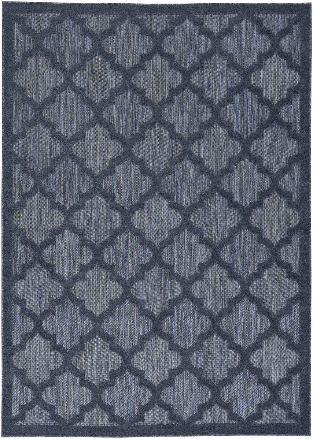 Nourison Easy Care Moroccan Navy Blue 5' X 7' Area -Rug, Trellis, Easy -Cleaning, Non Shedding, Bed Room, Living Room, Dining Room, Backyard, Deck, Patio (5X7)