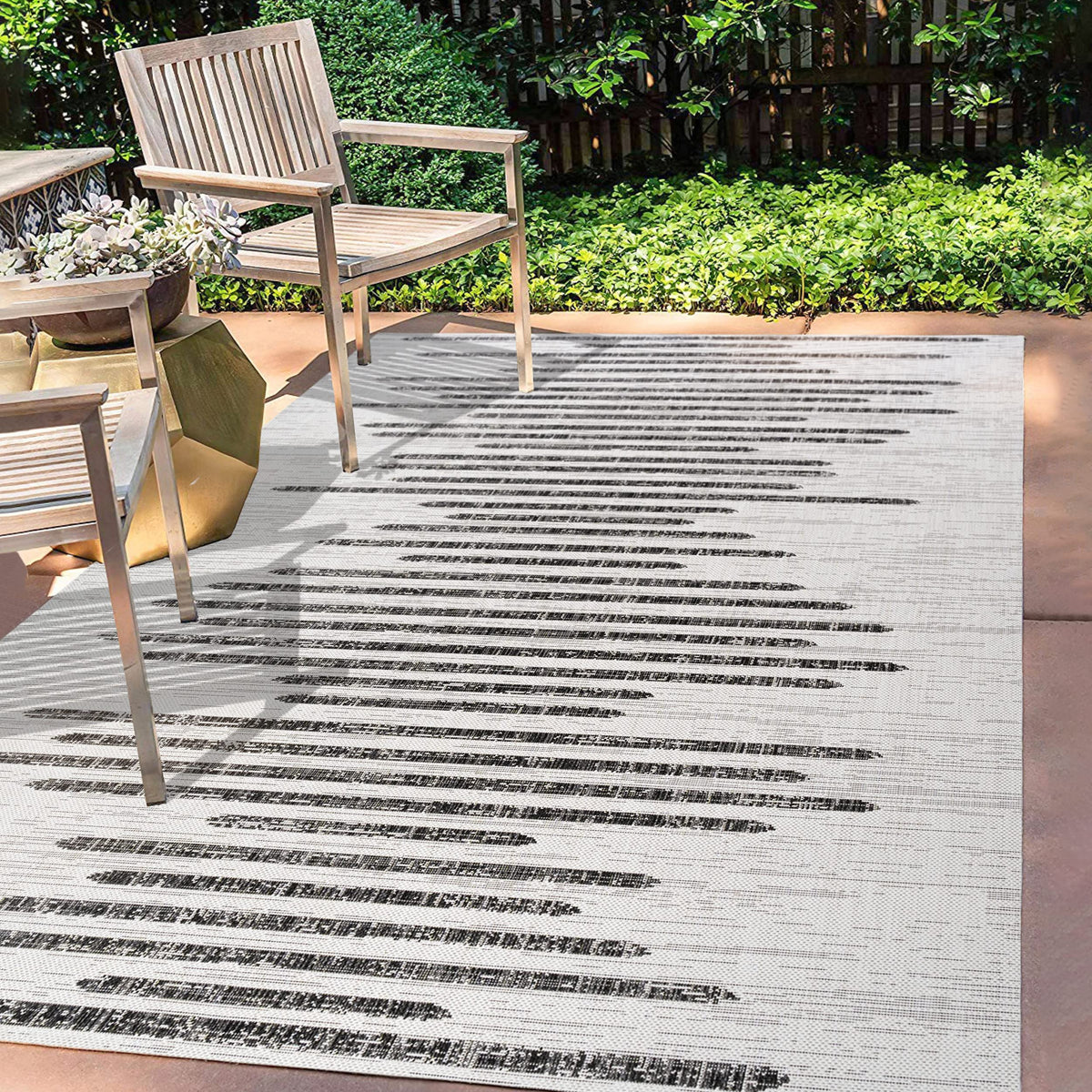 Jonathan Y Smb124D-8 Zolak Berber Stripe Geometric Indoor Outdoor Area-Rug Bohemian Contemporary Easy-Cleaning Bedroom Kitchen B