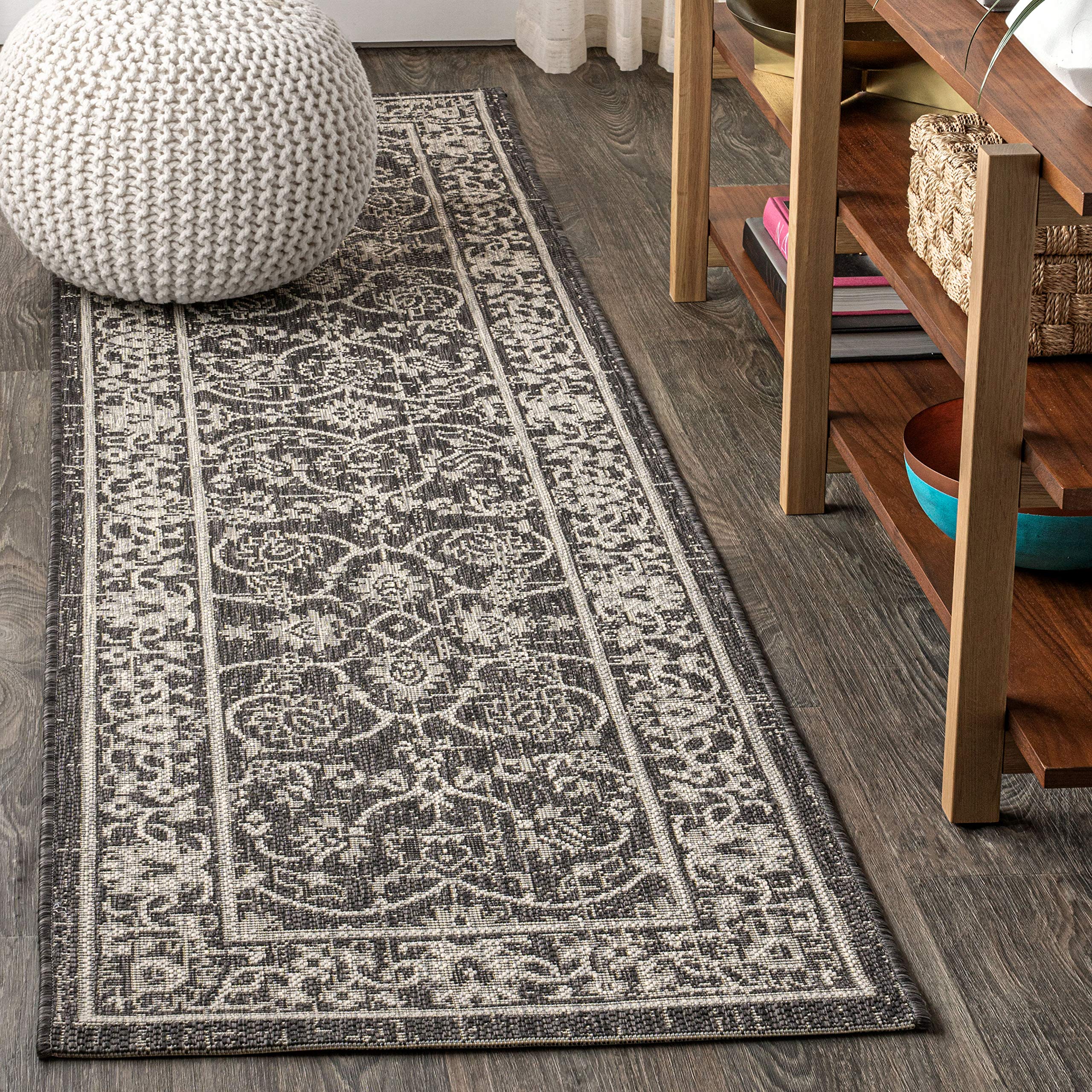 JONATHAN Y SMB103C-28 Palazzo Vine and Border Textured Weave Indoor Outdoor Area Rug Coastal Bohemian Rustic Glam Easy Cleaning 