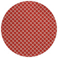 Dalyn Rugs York Yo1 Red 6' X 6' Indoor Outdoor Round Rug, Easy Clean, Machine Washable, Non Shedding, Bedroom, Living Room, Dining Room, Kitchen, Patio Rug