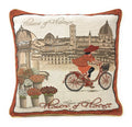 Tache 1 Piece 18 By 18 Square Vintage French Girl Day Out Cushion Throw Pillow Cover