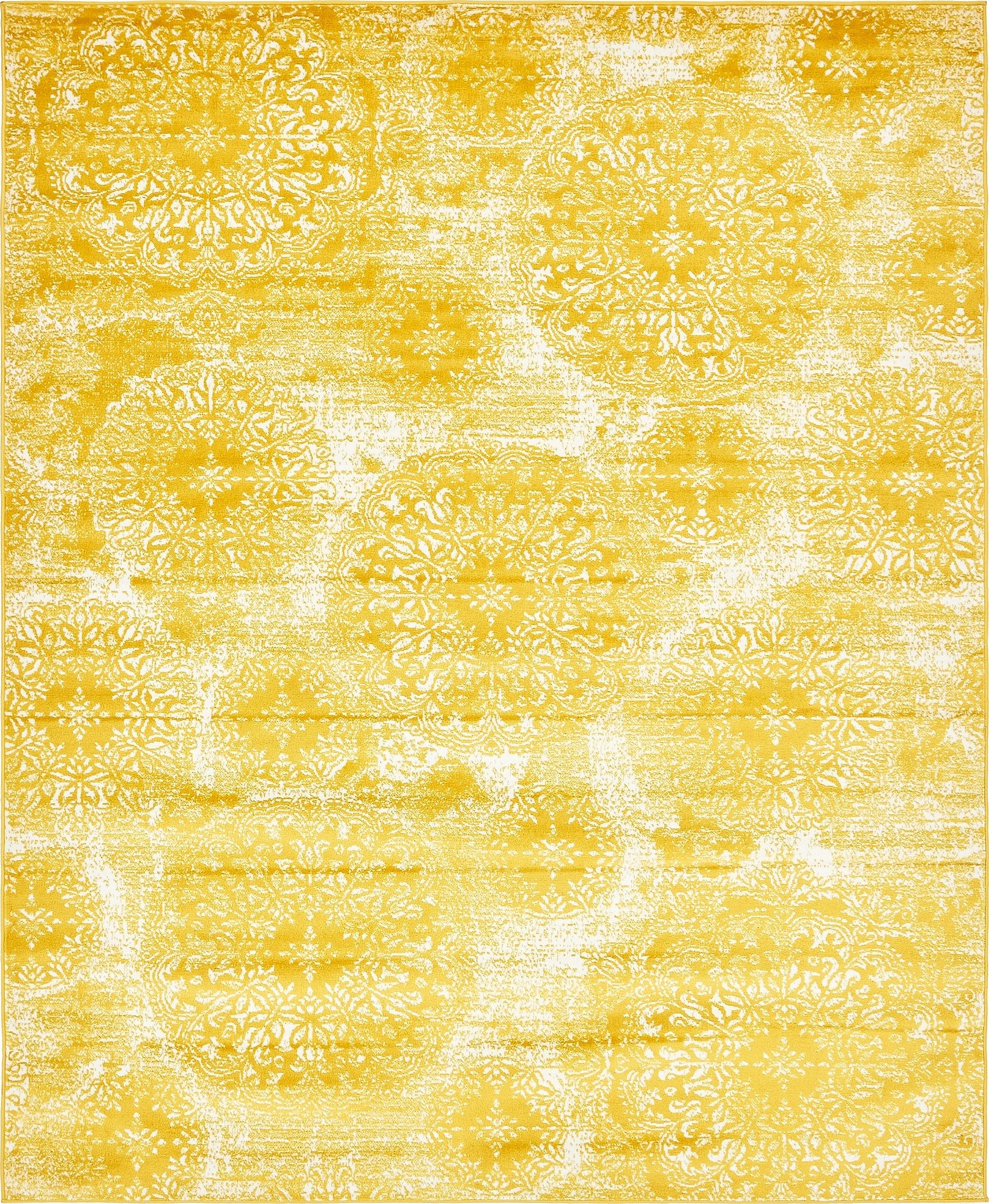 Unique Loom Sofia Collection Area Rug - Grand (8 x 10 Rectangle, Yellow/ Ivory)