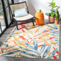 Safavieh Cabana Collection Area Rug - 8' X 10', Ivory & Navy, Tropical Design, Non-Shedding & Easy Care, Indoor/Outdoor & Washab