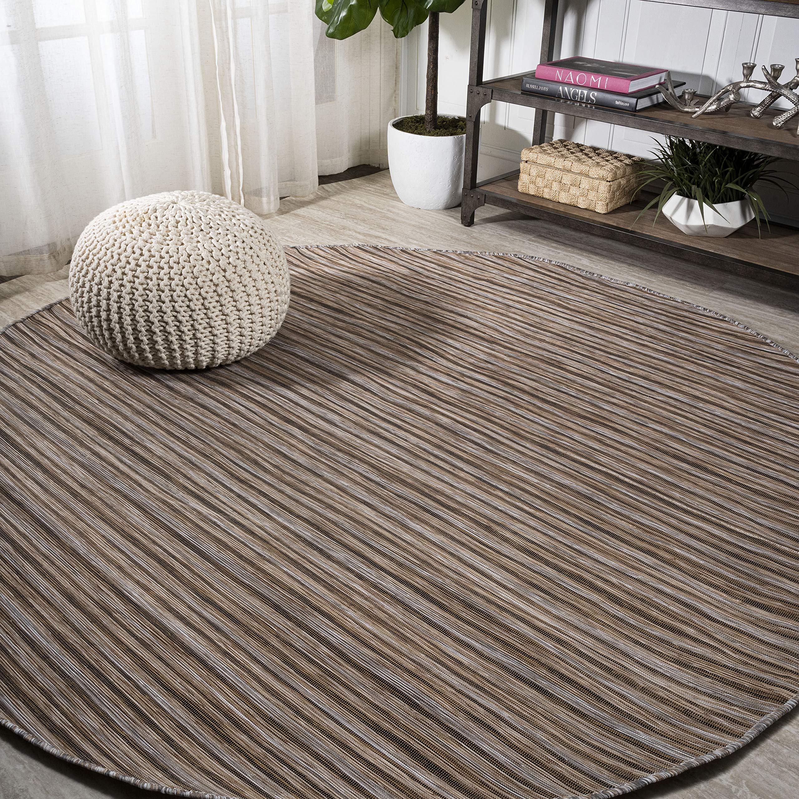 Jonathan Y Tsn102B-6R Finn Modern Farmhouse Pinstripe Indoor/Outdoor Area Rug, Casual, Contemporary, Coastal Easy Cleaning,Bedro