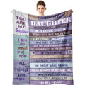 Yamco Daughter Gift From Mom Blanket - Daughter Gifts From Dad 60'X 50' - Gifts For Daughters - Daughter Gift From Mother Fath