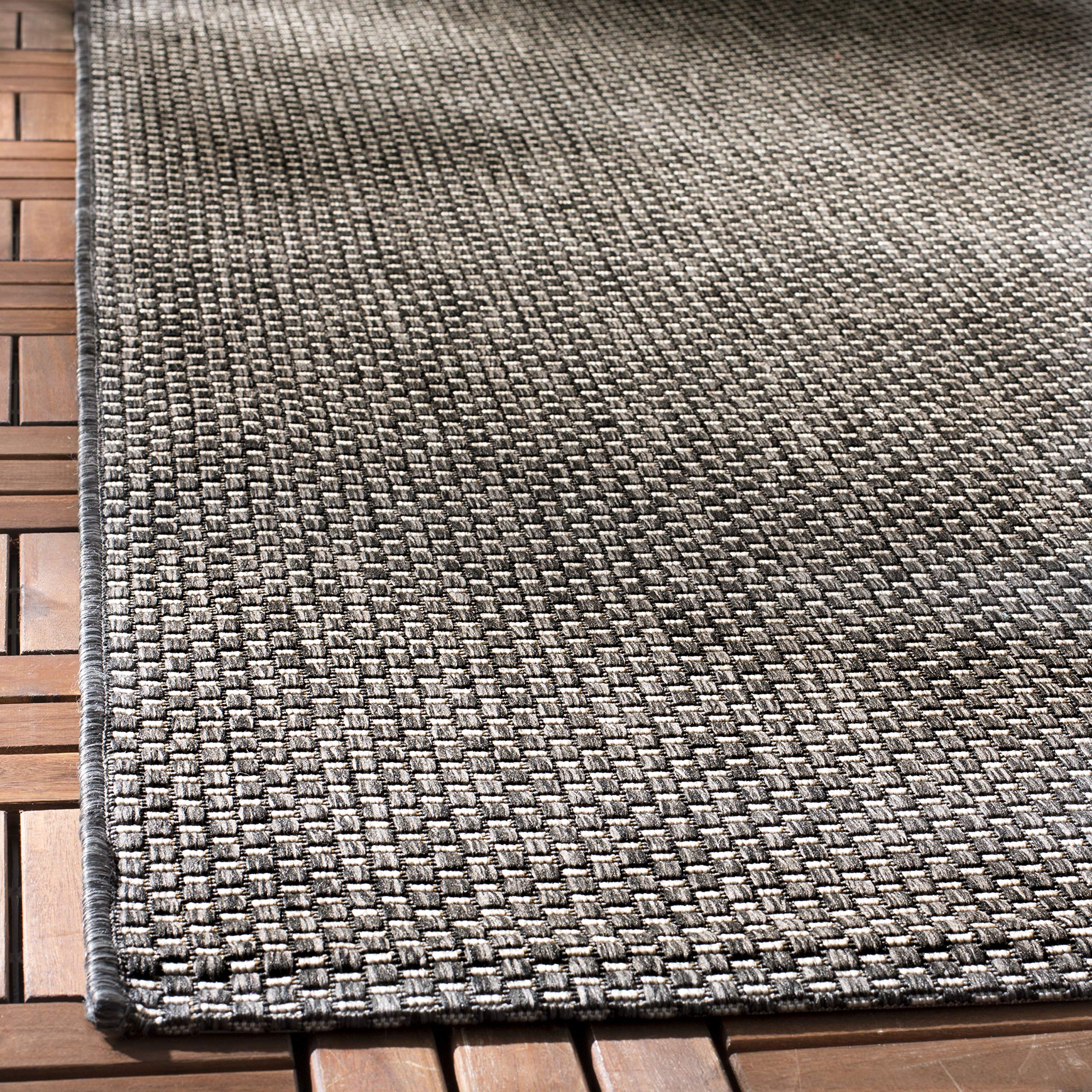 Safavieh Courtyard Collection Accent Rug - 2'3' X 5', Black & Beige, Non-Shedding & Easy Care, Indoor/Outdoor & Washable-Ideal For Patio, Backyard, Mudroom (Cy8521-36621)