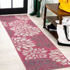 Jonathan Y Smb110F-28 Zinnia Modern Floral Textured Weave Indoor Outdoor Area Rug, Bohemian Coastal Mediterranean Easy Cleaning,