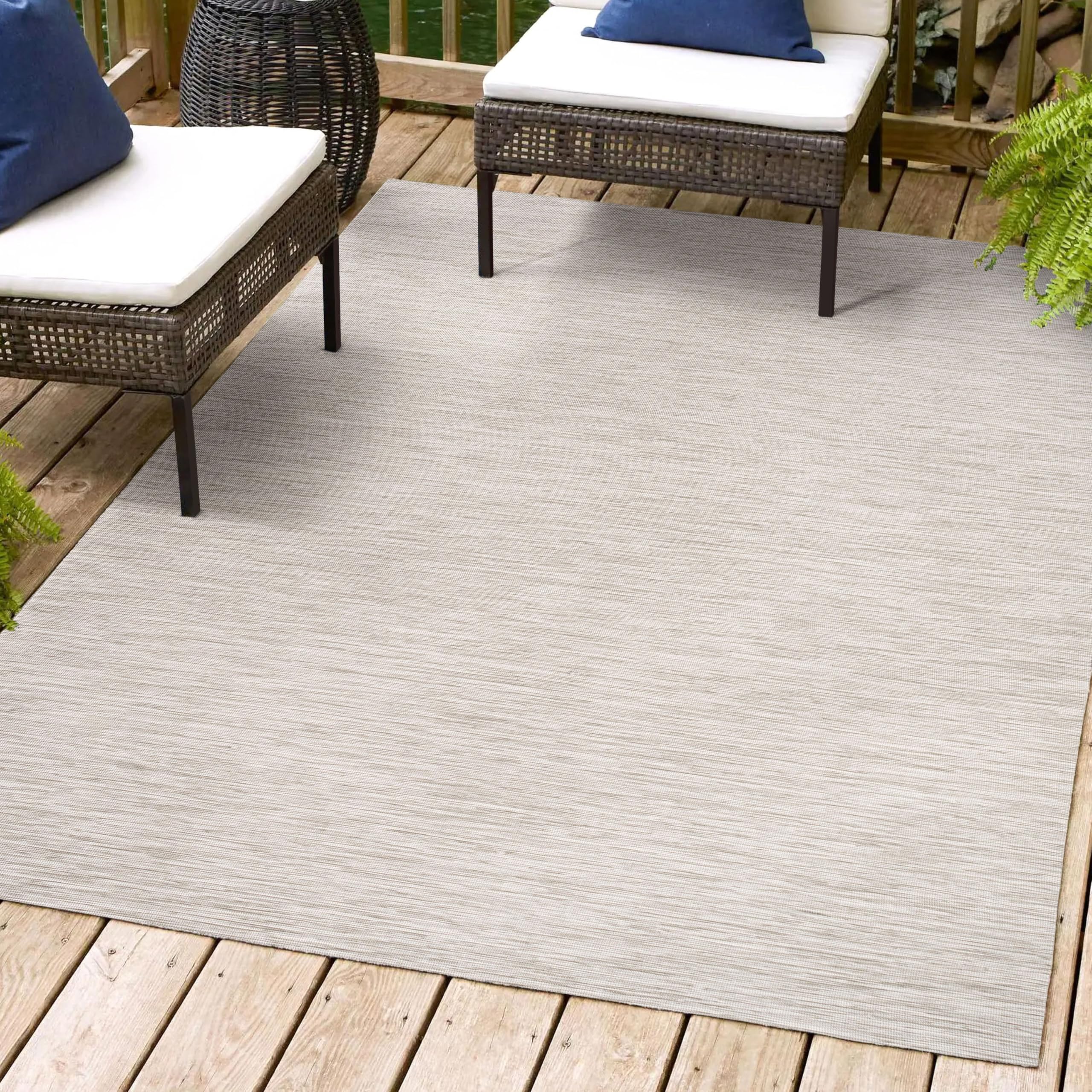 Jonathan Y Tsn100E-4 Ethan Modern Flatweave Solid Indoor Outdoor Area Rug Casual Contemporary Solid Coastal Easy Cleaning Bedroo
