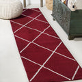 JONATHAN Y SEU102I-4 Cole Minimalist Diamond Trellis Indoor Area-Rug, Modern, Contemporary, Casual Easy-Cleaning,Bedroom,Kitchen