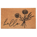 Calloway Mills Wildflower Bouquet Doormat, (Tan/Black, 17' X 29' X 0.60')