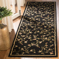 SAFAVIEH Lyndhurst Collection Runner Rug - 23 x 8, Black, Traditional Floral Design, Non-Shedding & Easy Care, Ideal for High 