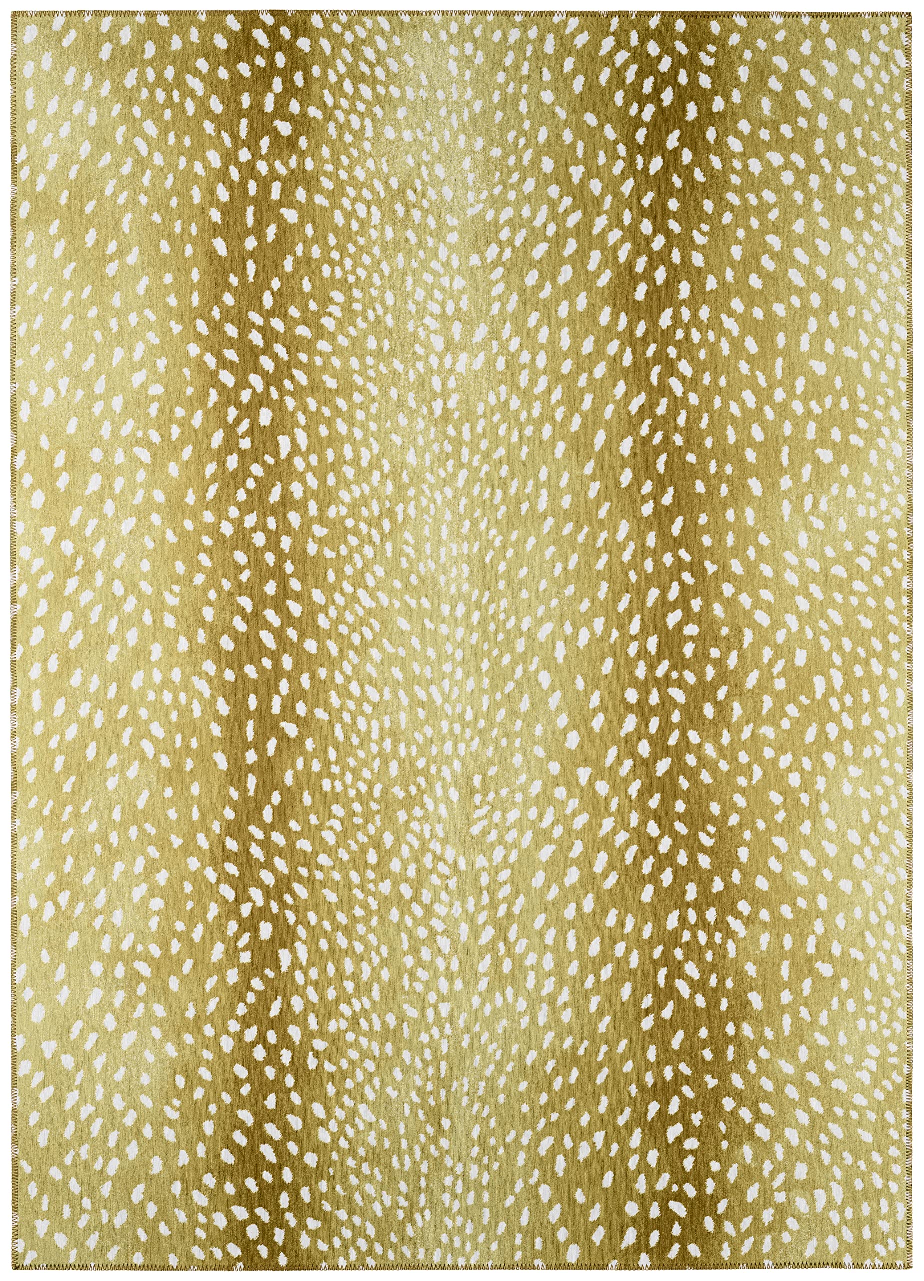 Addison Rugs Safari Asf33 Gilded Washable 9' X 12' Indoor Outdoor Area Rug, Easy Clean, Machine Washable, Non Shedding, Bedroom, Entry, Living Room, Dining Room, Kitchen, Patio Rug