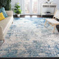 SAFAVIEH Brentwood Collection 4 x 6 Light Grey/Blue BNT822F Modern Abstract Non-Shedding Living Room Bedroom Accent Rug